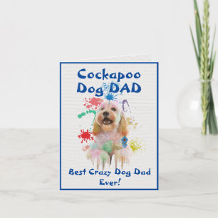 Aangepaste Cockapoo Pap Dog Beste Gekke Hond Papa Kaart