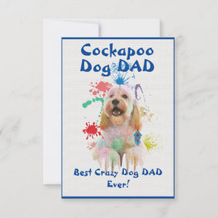 Aangepaste Cockapoo vader hond beste gekke hond va Bedankkaart