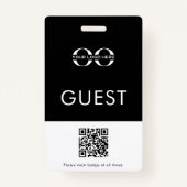Aangepaste code voor geborgdess Logo QR-code Badge (Achterkant)