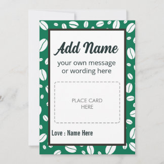 Aangepaste Coffee Gift Card Houder Feestdagenkaart