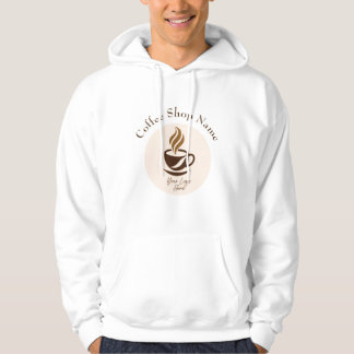 Aangepaste Coffee Shop merkwerkmans hoodie