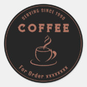 Aangepaste coffeeshop Black Business sticker (Voorkant)