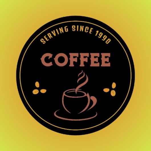 Aangepaste coffeeshop Black Business sticker