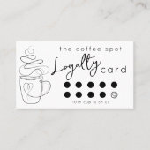 Aangepaste coffeeshop Voeg uw Logo moderne loyalit Visitekaartje (Voorkant)