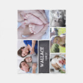 Aangepaste Collage 5 Foto's, Gepersonaliseerd, kri Fleece Deken (Voorkant)