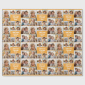 Aangepaste Collage 8 Foto - Aangepaste tekst Alle  Cadeaupapier (Vlak)