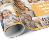 Aangepaste Collage 8 Foto - Aangepaste tekst Alle  Cadeaupapier (Rol Hoek)