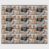 Aangepaste Collage 8 Foto - Aangepaste tekst Alle  Cadeaupapier (Vlak)