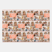 Aangepaste Collage 8 Foto - Aangepaste tekst Alle  Inpakpapier Vel (Voorkant 3)