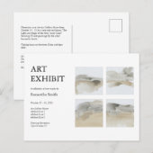 Aangepaste Collage Art Exhibit Invitation Briefkaa Briefkaart (Voorkant / Achterkant)
