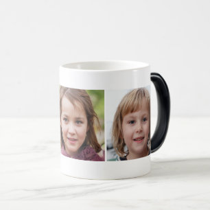 Aangepaste collage met drie foto's magische mok