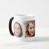 Aangepaste collage met drie foto's magische mok (Voorkant links)