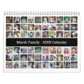 Aangepaste collage moderne familie - 60 foto 2024 kalender (Hoes)