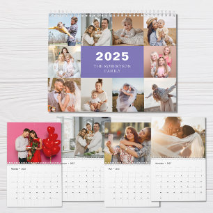 Aangepaste Collage Moderne Familiefoto 2025 Kalender