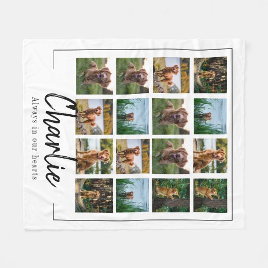 aangepaste collage voor gemorial fleece deken (Voorkant (Horizontaal))