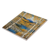 Aangepaste Colorado Aspens bergen Tegeltje (Zijkant)