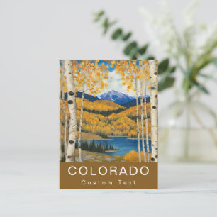 Aangepaste Colorado Aspens Mountains Herfst Briefkaart