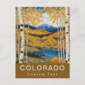 Aangepaste Colorado Aspens Mountains Herfst Briefkaart (Voorkant)