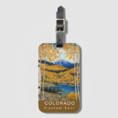 Aangepaste Colorado Mountain Vakantie Souvenir Bagagelabel (Voorkant (verticaal))