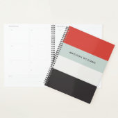 Aangepaste Colorblock Horizontale Monogram Planner (Display)