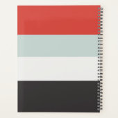 Aangepaste Colorblock Horizontale Monogram Planner (Achterkant)