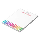 Aangepaste Colorful Crayons Teacher's Blocnote (Gedraaid)