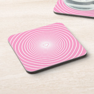 Aangepaste Colors Beverage Coaster - Liefde - Roze Bier Onderzetter