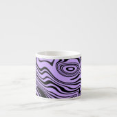 Aangepaste Colors Waves Espresso Cup - Paars Kop (Voorkant)
