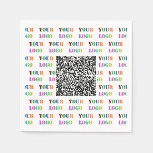 Aangepaste Company Logo en QR Code Business Napkin Servet
