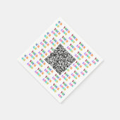 Aangepaste Company Logo en QR Code Business Napkin Servet (Hoek)