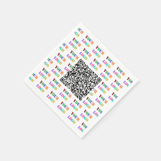 Aangepaste Company Logo en QR Code Business Napkin Servet (Hoek)