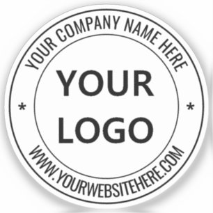 Aangepaste Company Logo en tekst uw zakelijke Stic Sticker