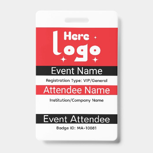 Aangepaste conferentie-ID Badge (Voorzijde)