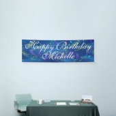 Aangepaste Confetti Happy Birthday Name Banner (Beurs)