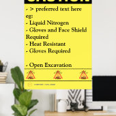 Aangepaste constructie Veiligheidswaarschuwing Med Poster (Thuiskantoor)