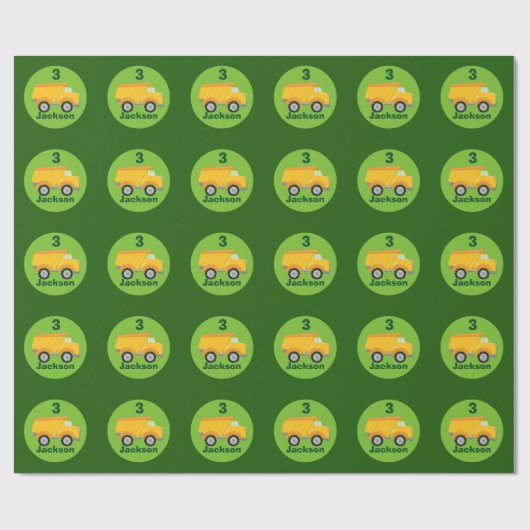 Aangepaste constructiedrong vrachtdag cadeaupapier (Vlak)