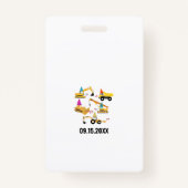 Aangepaste constructietransport - Birthday - parti Badge (Achterkant)