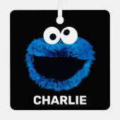 Aangepaste Cookie Monster | Ontwikkeling Waterverf Metalen Ornament (Voorkant)