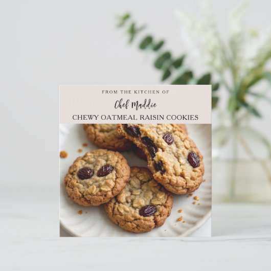 Aangepaste Cookie Recept Baking Kaart (Staand voorkant)