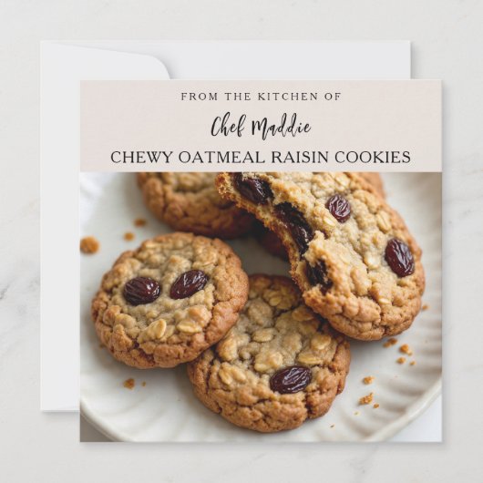 Aangepaste Cookie Recept Baking Kaart (Voorkant)