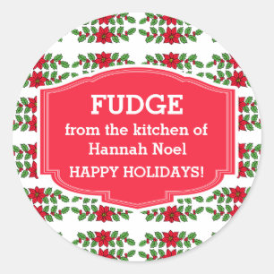 Aangepaste Cookie Swap of Fudge Vakantie Stickers