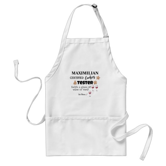 Aangepaste Cookies Tester wit Standaard Schort (Voorkant)