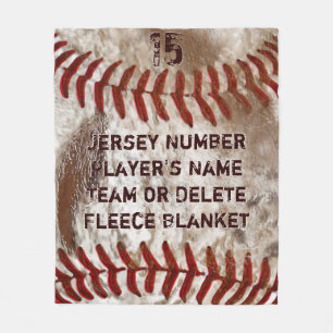 Aangepaste Cool Dirty Baseball Fleece Blanket Deken