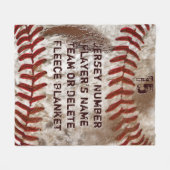 Aangepaste Cool Dirty Baseball Fleece Blanket Deken (Voorkant (Horizontaal))