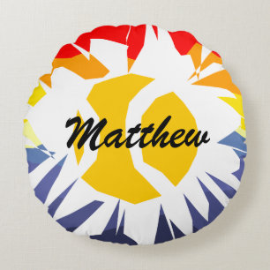 Aangepaste, coole tennisbal met gepersonaliseerde rond kussen