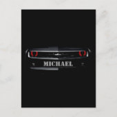 Aangepaste coole zwarte Chevy Camaro Uw naam Briefkaart (Voorkant)
