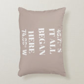 Aangepaste Coördinaten Waar Het Alles Begon Accent Kussen (Voorkant(Verticaal))