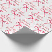 Aangepaste Coquette Blush Roze Bow Girly Baby show Cadeaupapier (Hoek)