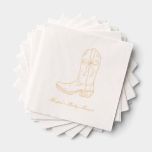 Aangepaste Coquette Boots & Bows Baby shower serve Folie Servetten