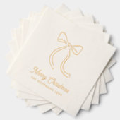 Aangepaste Coquette Bow Illustratie Kerst Servette Folie Servetten (Insitu (Gestapeld))